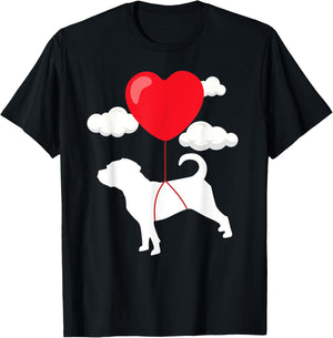 Puggle Valentine's Day Shirt Valentines Gift Dog Owner T-Shirt - T-Shirt | Black