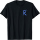 Colon Cancer Awareness Blue Ribbon Colorectal Warrior T-Shirt - T-Shirt | Black