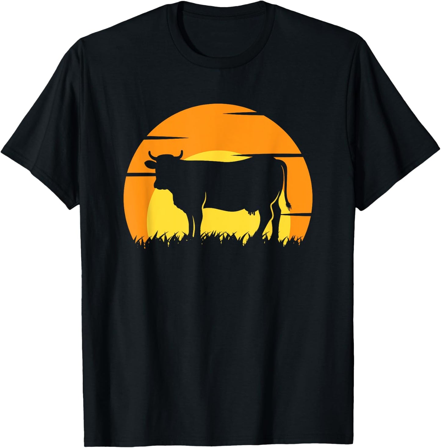 Cow Retro T-Shirt - T-Shirt | Black