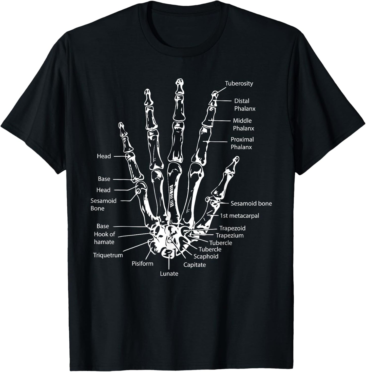 Human Hand Anatomy Shirt Christmas Gift Physician T-Shirt - T-Shirt | Black