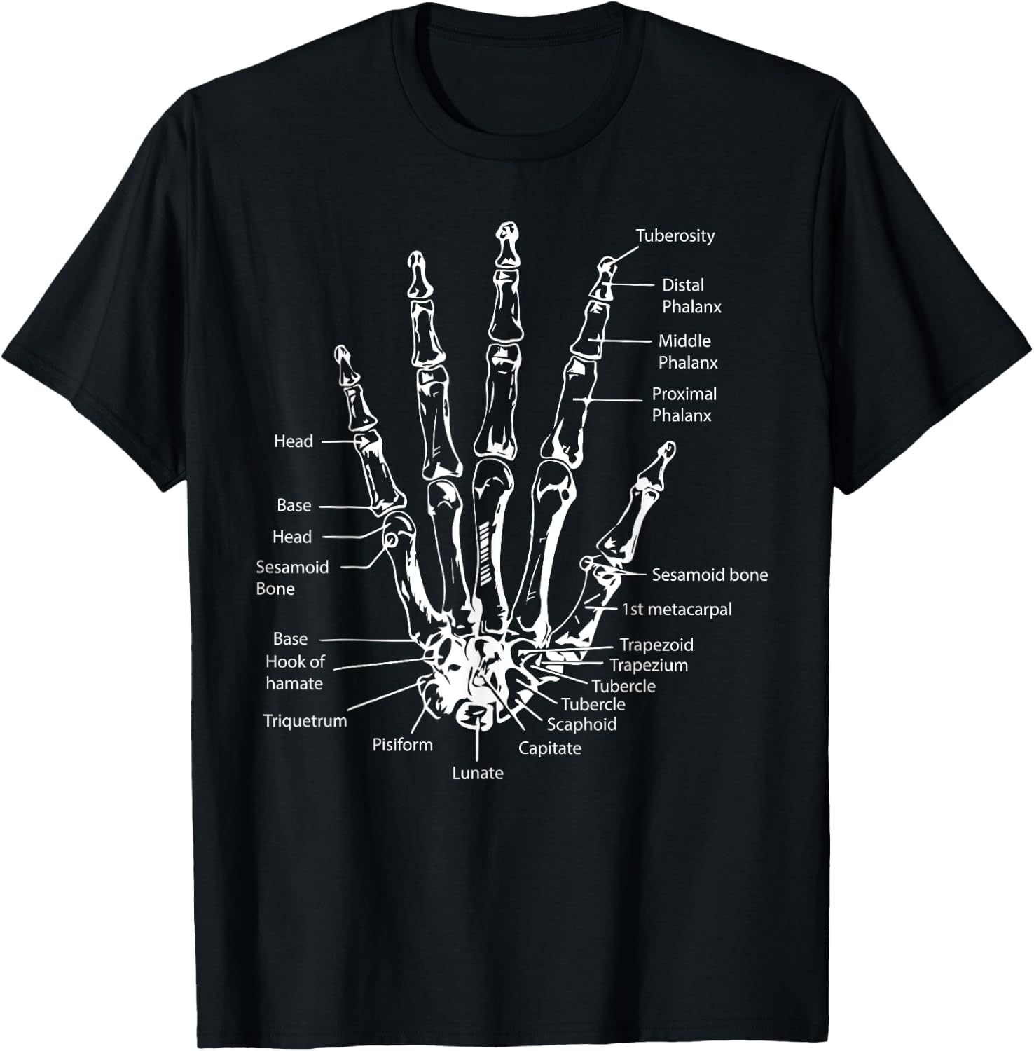 Human Hand Anatomy Shirt Christmas Gift Physician T-Shirt - T-Shirt | Black