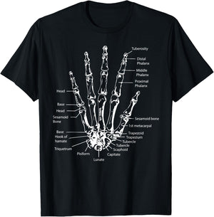 Human Hand Anatomy Shirt Christmas Gift Physician T-Shirt - T-Shirt | Black