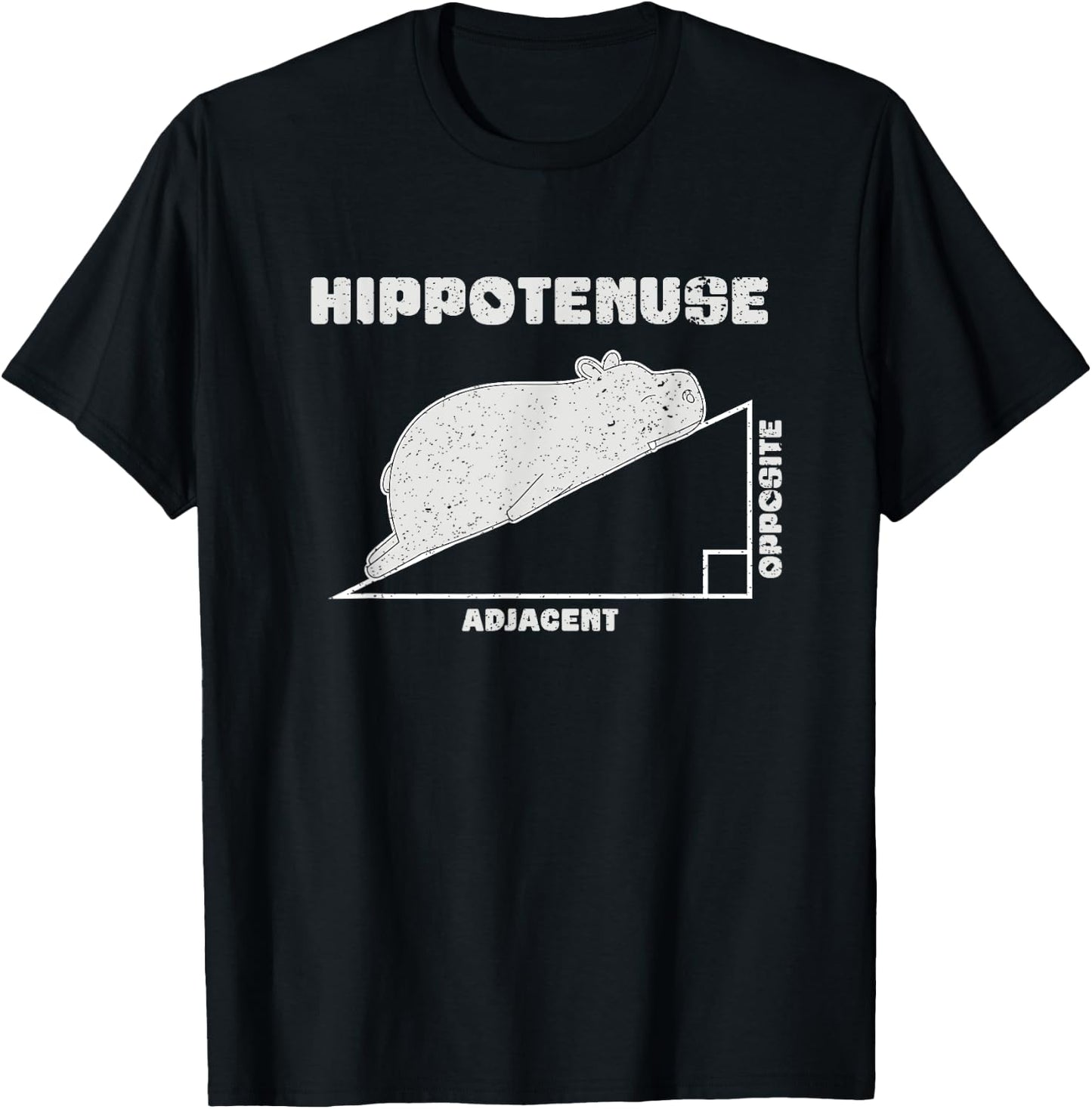 Funny Math Teacher Hippo Math Gift Hippo T-Shirt - T-Shirt | Black