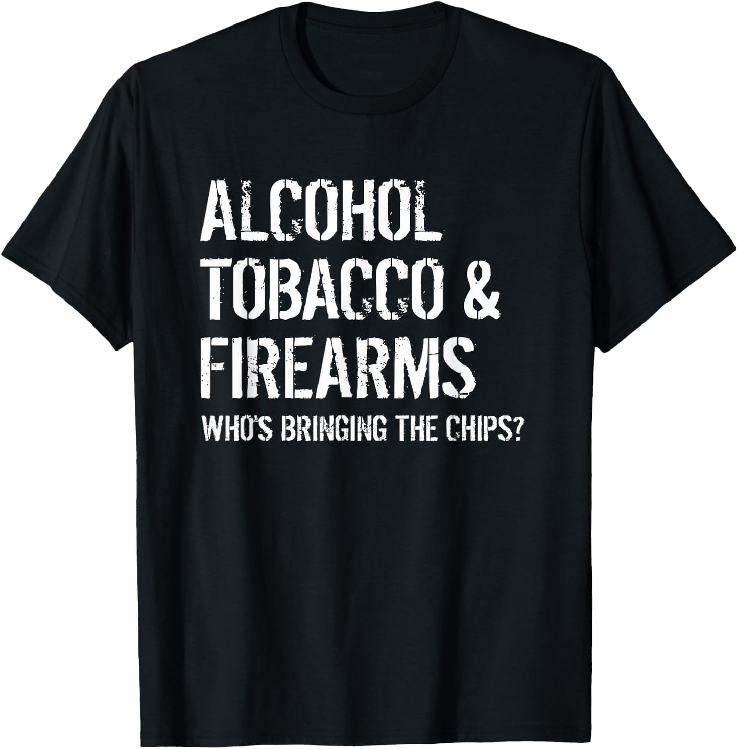 Alcohol Tobacco & Firearms T-Shirt - T-Shirt | Black