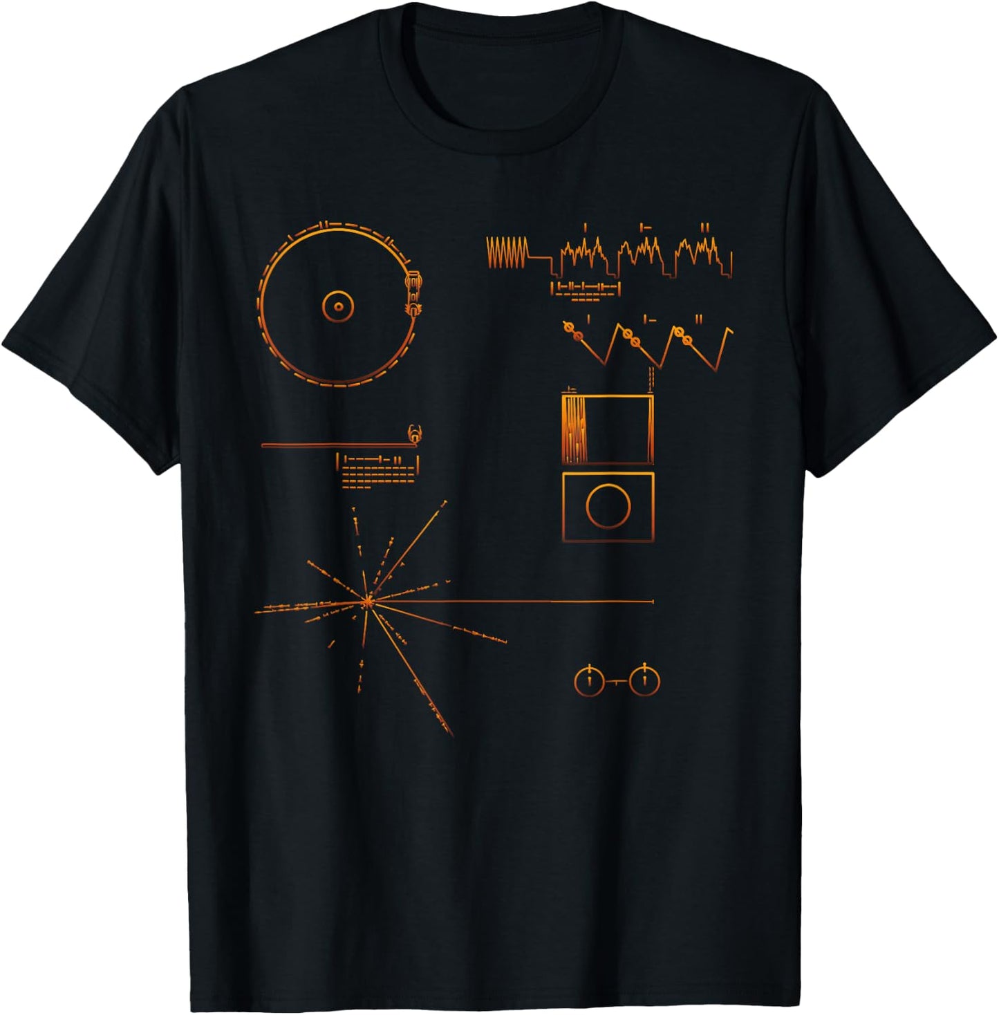 Voyager Golden Record T-Shirt - T-Shirt | Black