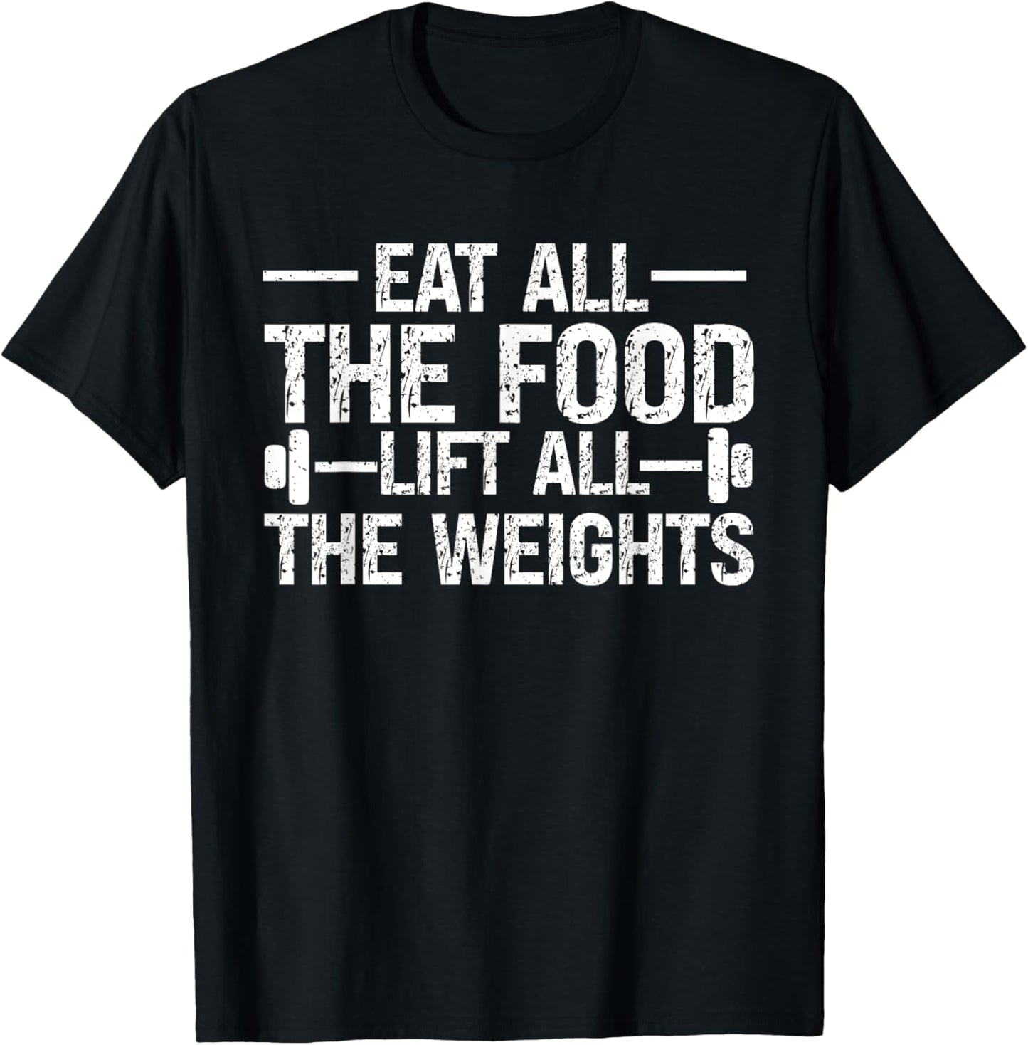 Funny Workout Lifting Weights eating food Weightlifting GYM T-Shirt - T-Shirt | Black