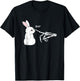 Skeleton Hand Boop Bunny Rabbit Funny Easter Day T-Shirt - T-Shirt | Black