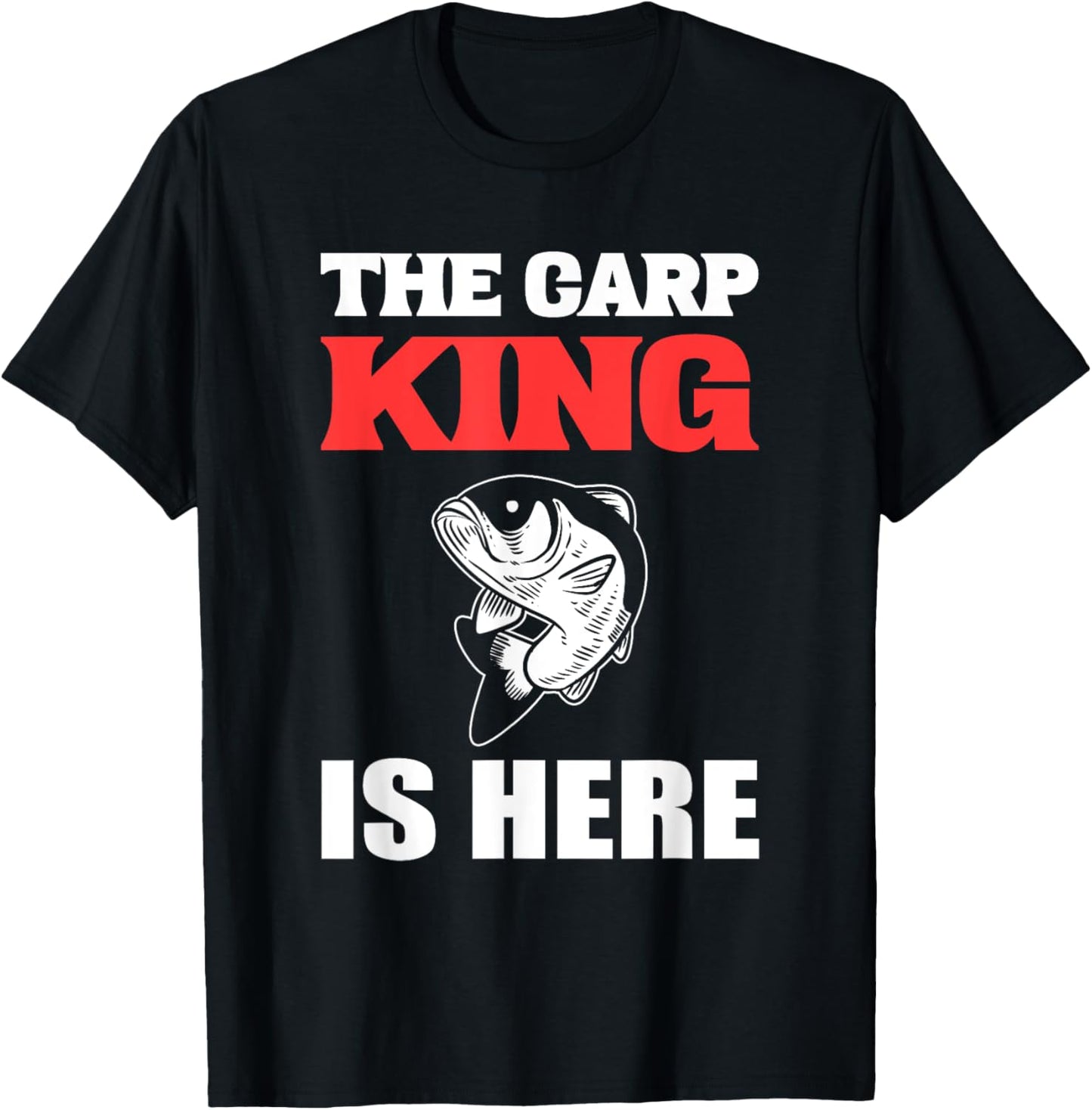 The Carp King Fish Lover And Fisher T-Shirt - T-Shirt | Black