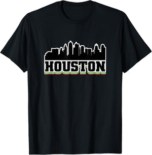 Houston Texas TX Souvenir Graphic Design T Gifts T-Shirt - T-Shirt | Black