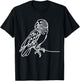 Line Art Bird & Ornithologist Kea T-Shirt - T-Shirt | Black