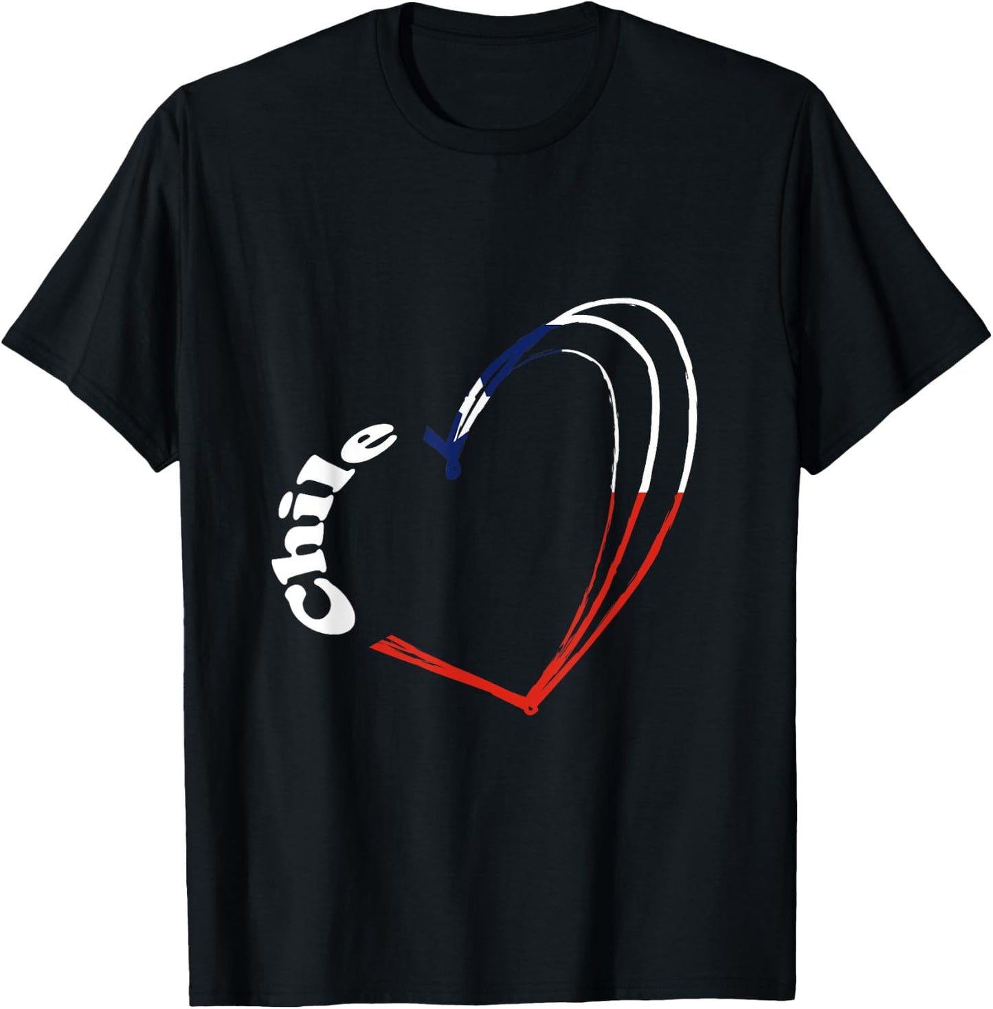 Chile Chilean Roots Chilean Pride Heart Chilean Flag T-Shirt - T-Shirt | Black