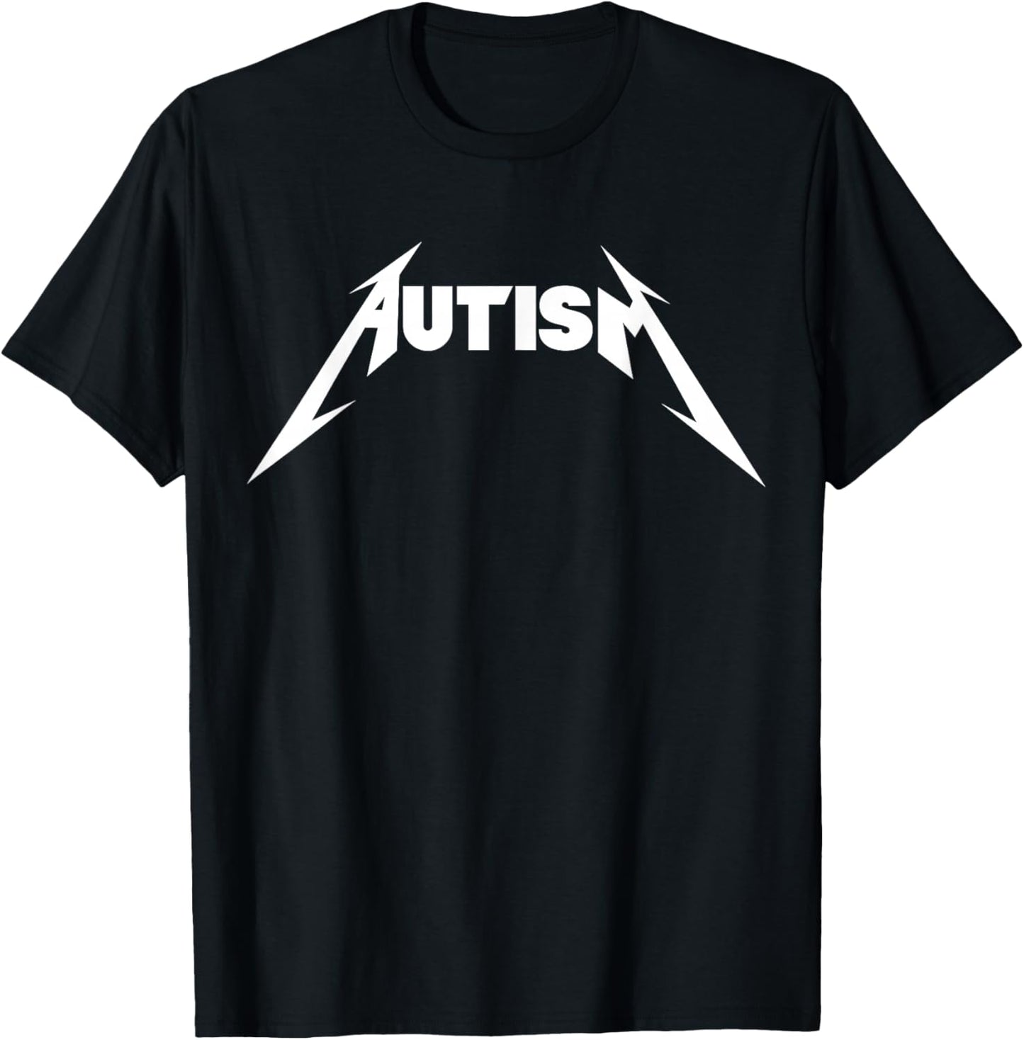 Funny Design Autism Skeleton Meme Metal Rock Women T-Shirt - T-Shirt | Black