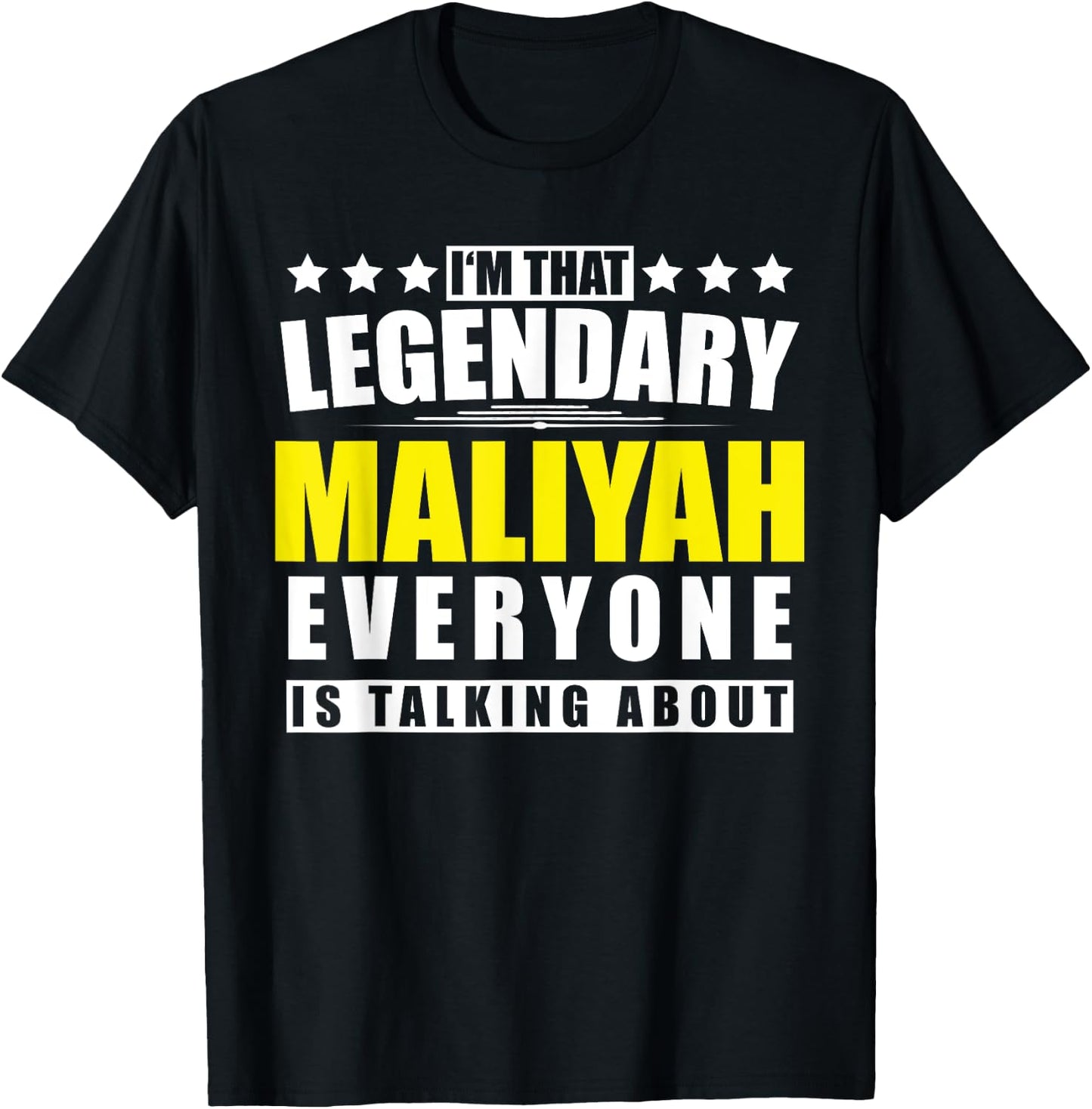 Name Maliyah First Name Gifts - Funny Personalized Gift T-Shirt - T-Shirt | Black
