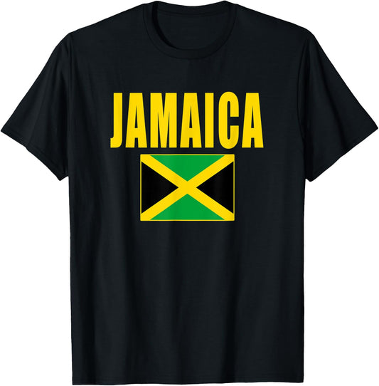 Jamaica Flag Jamaican Gift T-Shirt - T-Shirt | Black