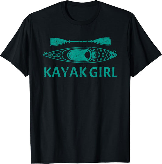 Kayak Girls Kayaking Canoe Kayaker Kayak Lover T-Shirt - T-Shirt | Black