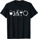 Coffee Spin Wine Repeat Funny Spinning Class Workout Gym T-Shirt - T-Shirt | Black