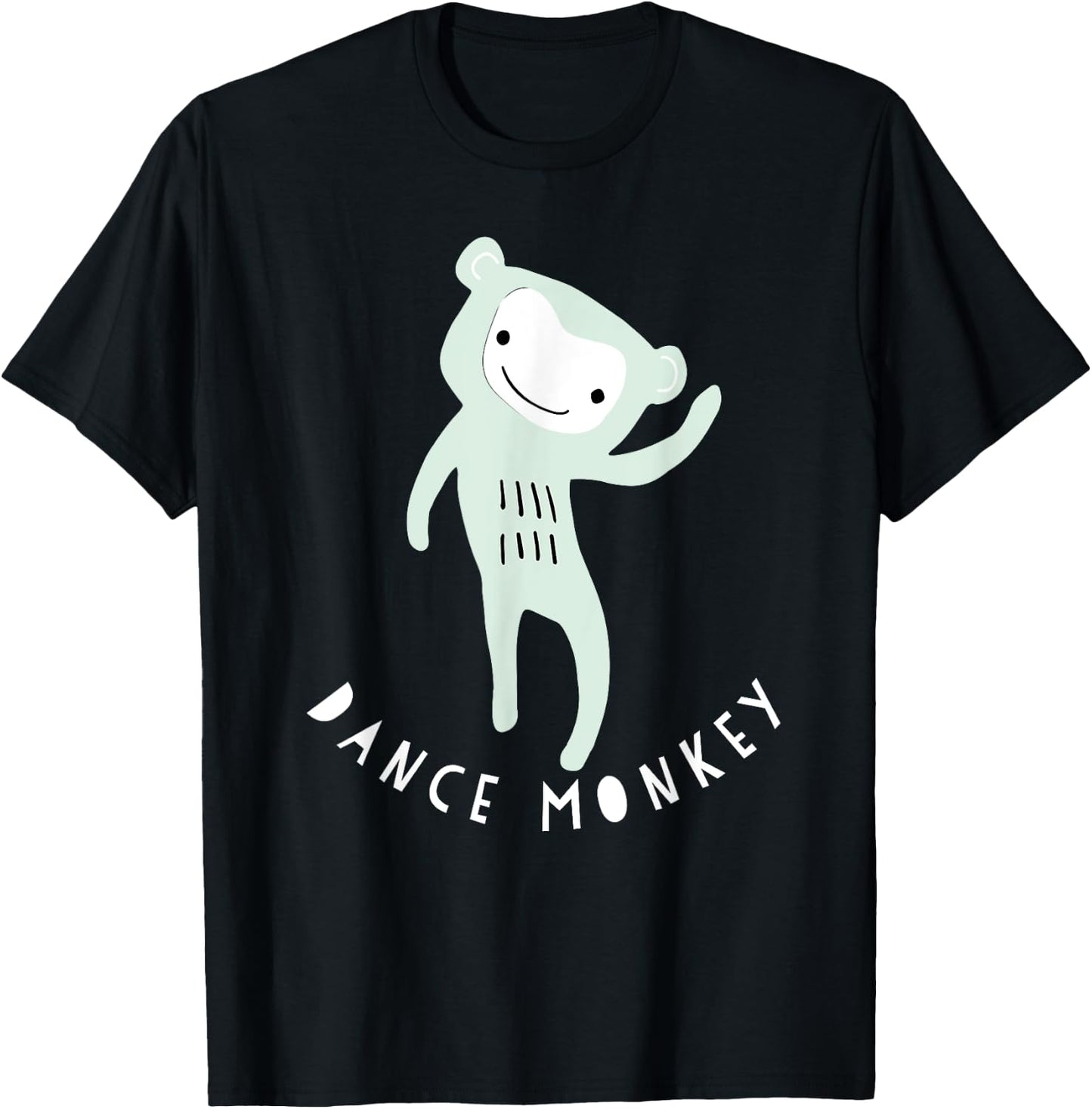 Funny Dance Monkey Graphic T-Shirt - T-Shirt | Black