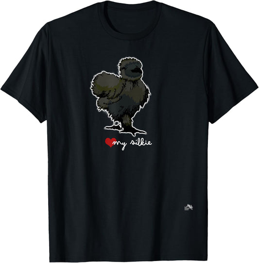 I Love My Black Silkie Chicken T-Shirt - T-Shirt | Black
