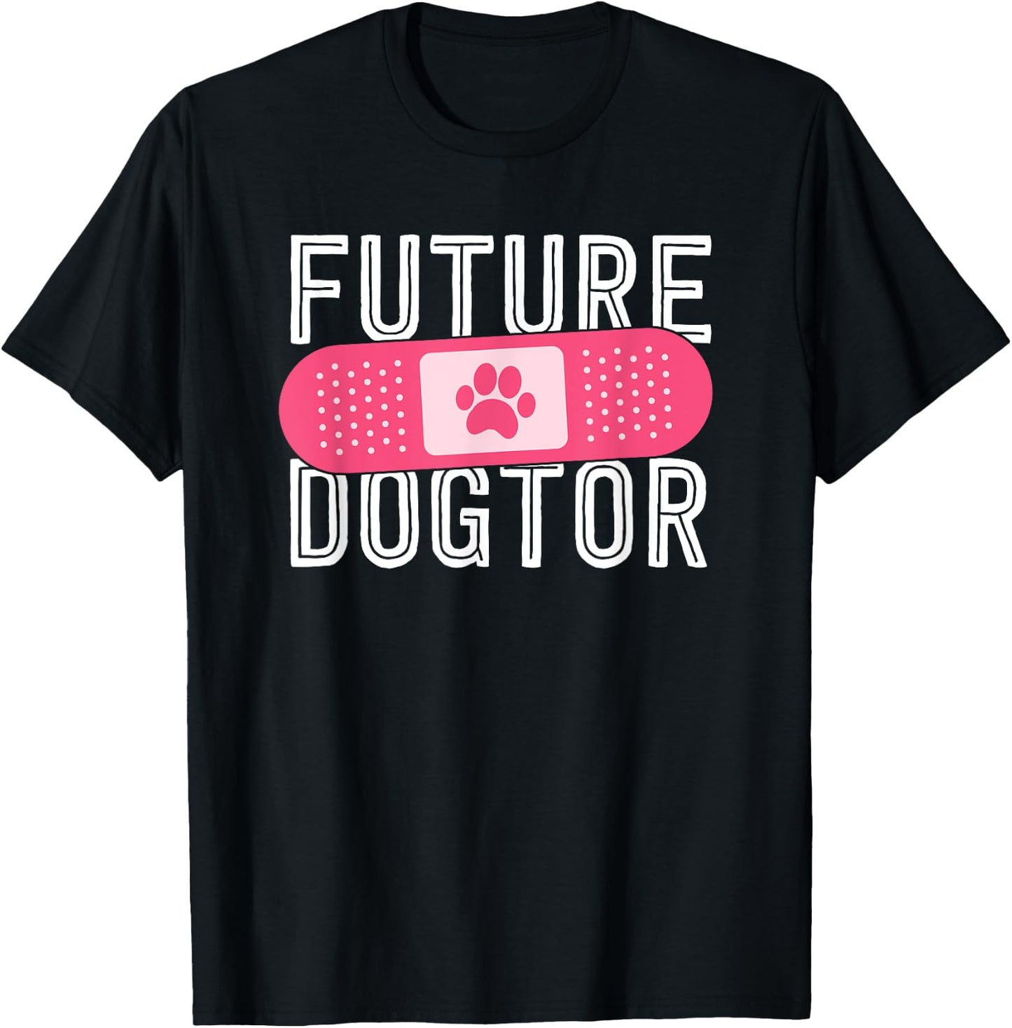 Future Dogtor Dog Vet Veterinarian Student Gifts Kids Women T-Shirt - T-Shirt | Black