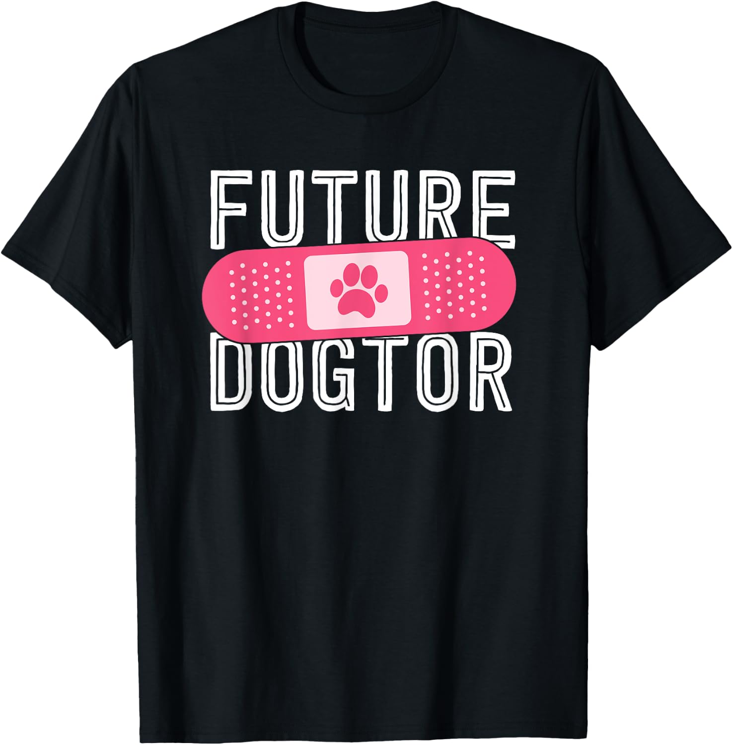 Future Dogtor Dog Vet Veterinarian Student Gifts Kids Women T-Shirt - T-Shirt | Black
