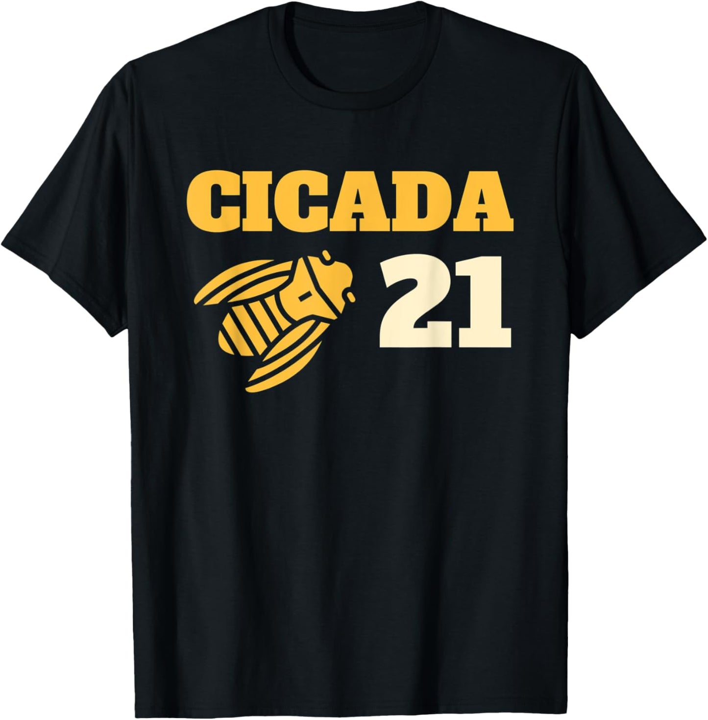 Cicada 21 Bug Lover Simple Graphic Entomologist T-Shirt - T-Shirt | Black