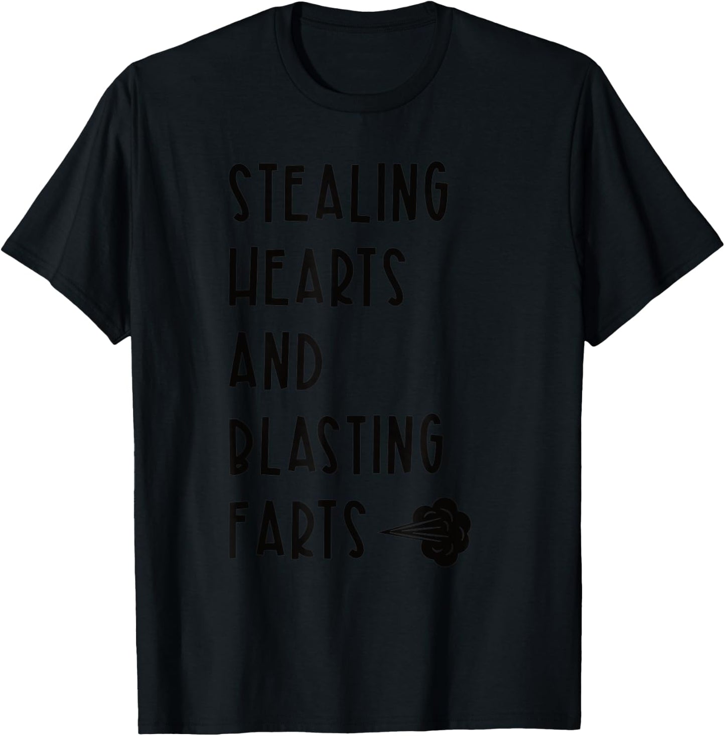 Stealing Hearts and Blasting Farts Fart Cloud T-Shirt - T-Shirt | Black