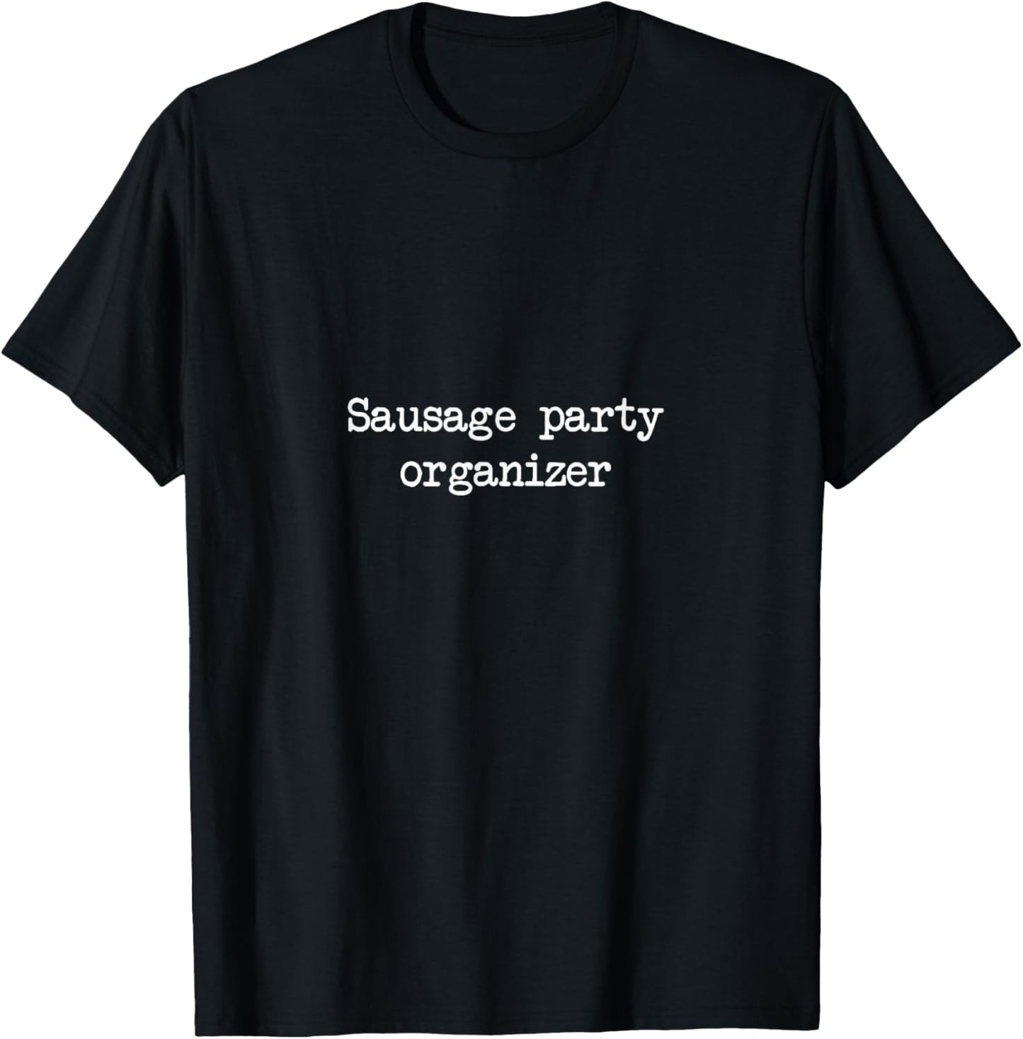 Sausages Party Organiser Funny Sausages Minimalist T-Shirt - T-Shirt | Black