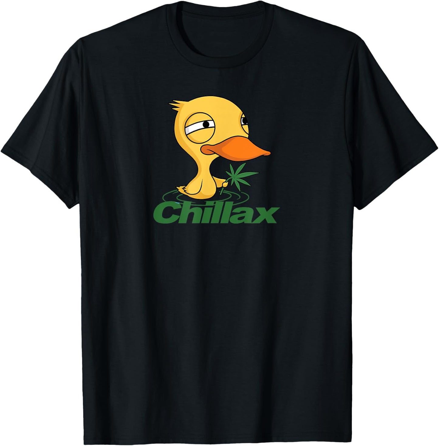 Chillax Funny Marijuana Duck - relaxing T-Shirt - T-Shirt | Black