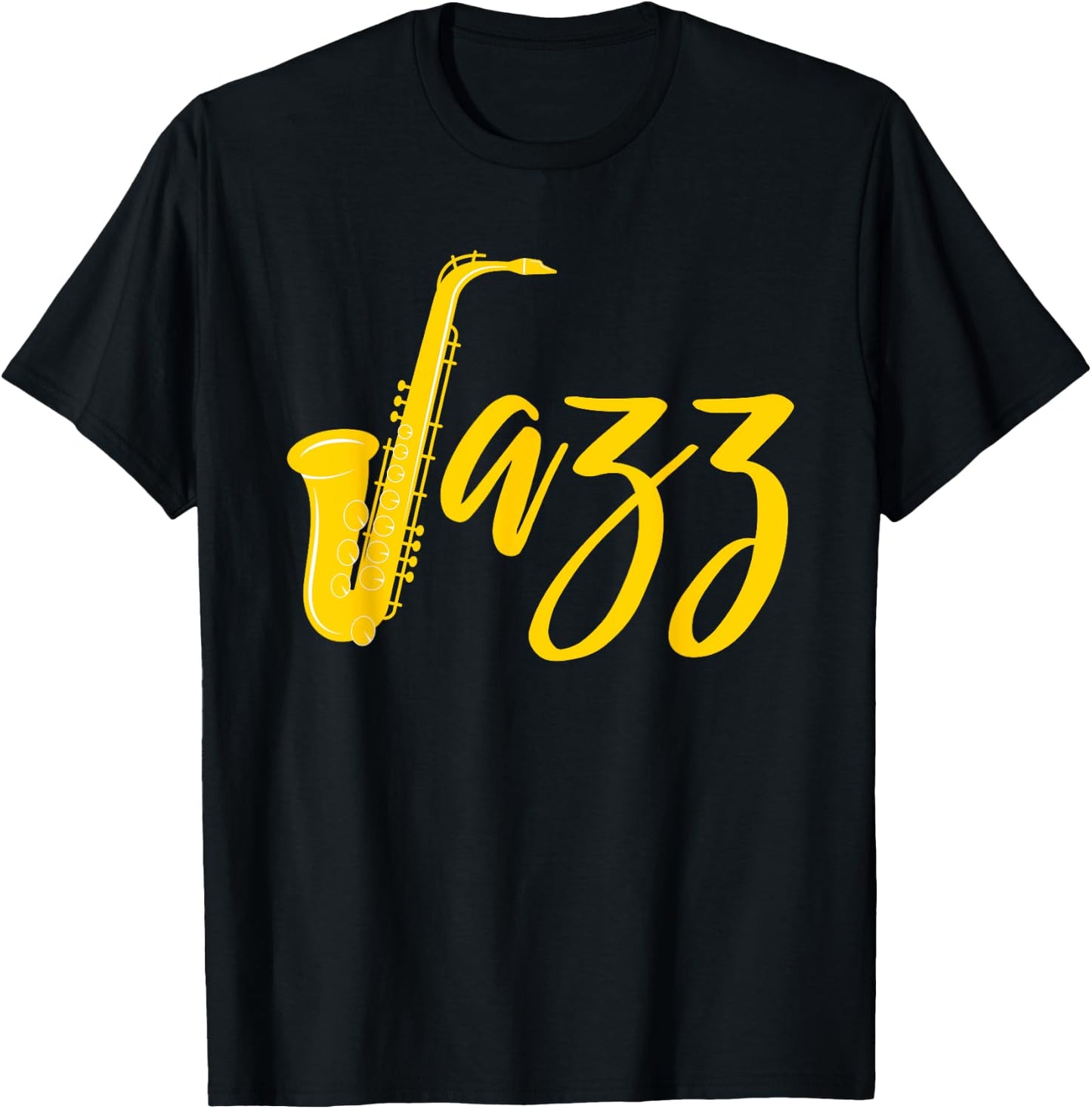 Cool Saxophone Women Jazz Music Band Musician Player T-Shirt - T-Shirt | Black
