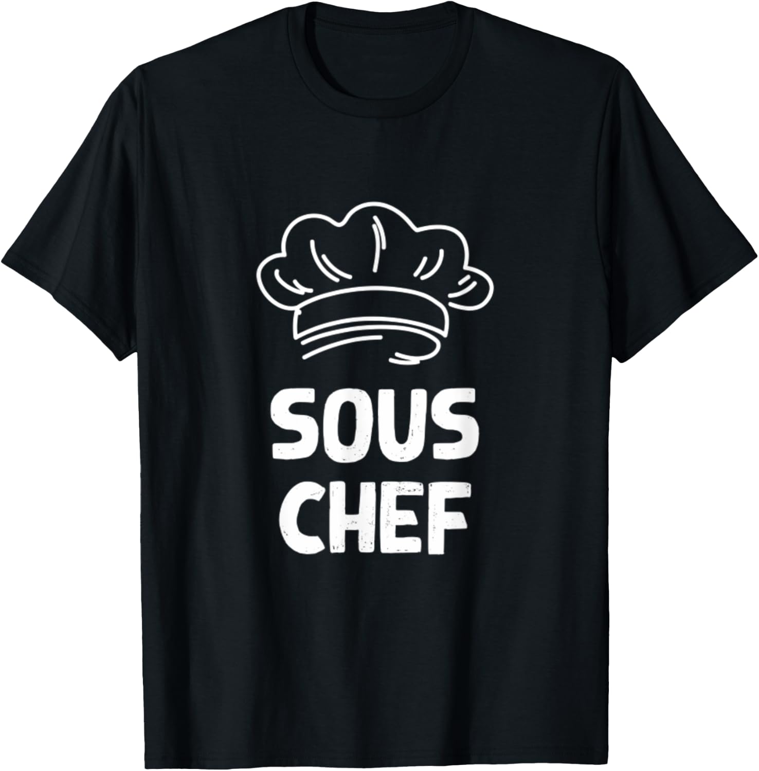 Sous Chef Matching Head Chef Cooking Kitchen Gift Mom Dad T-Shirt - T-Shirt | Black