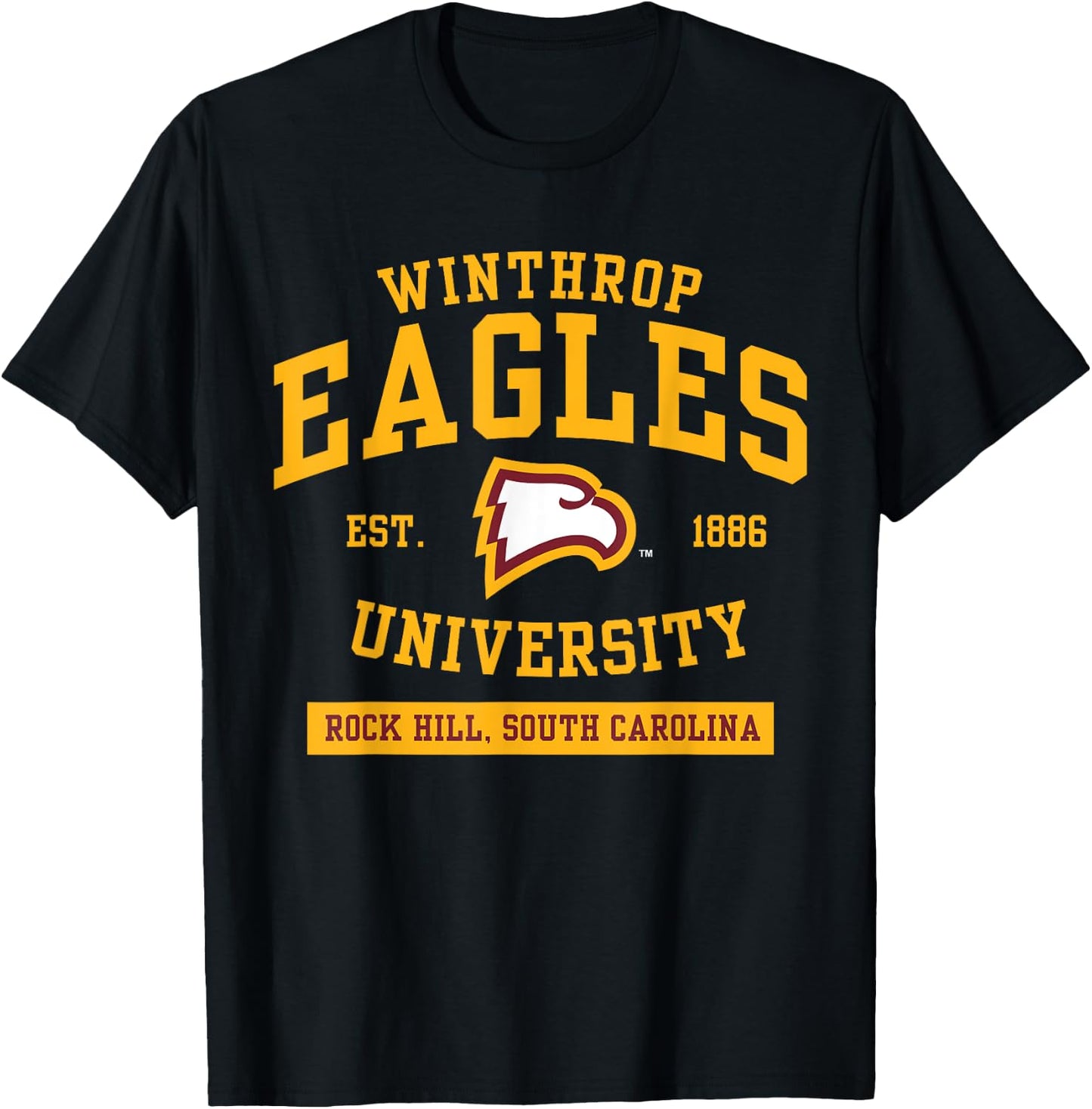 Winthrop Eagles | Official NCAA Merch | NCAFWNT04 T-Shirt - T-Shirt | Black