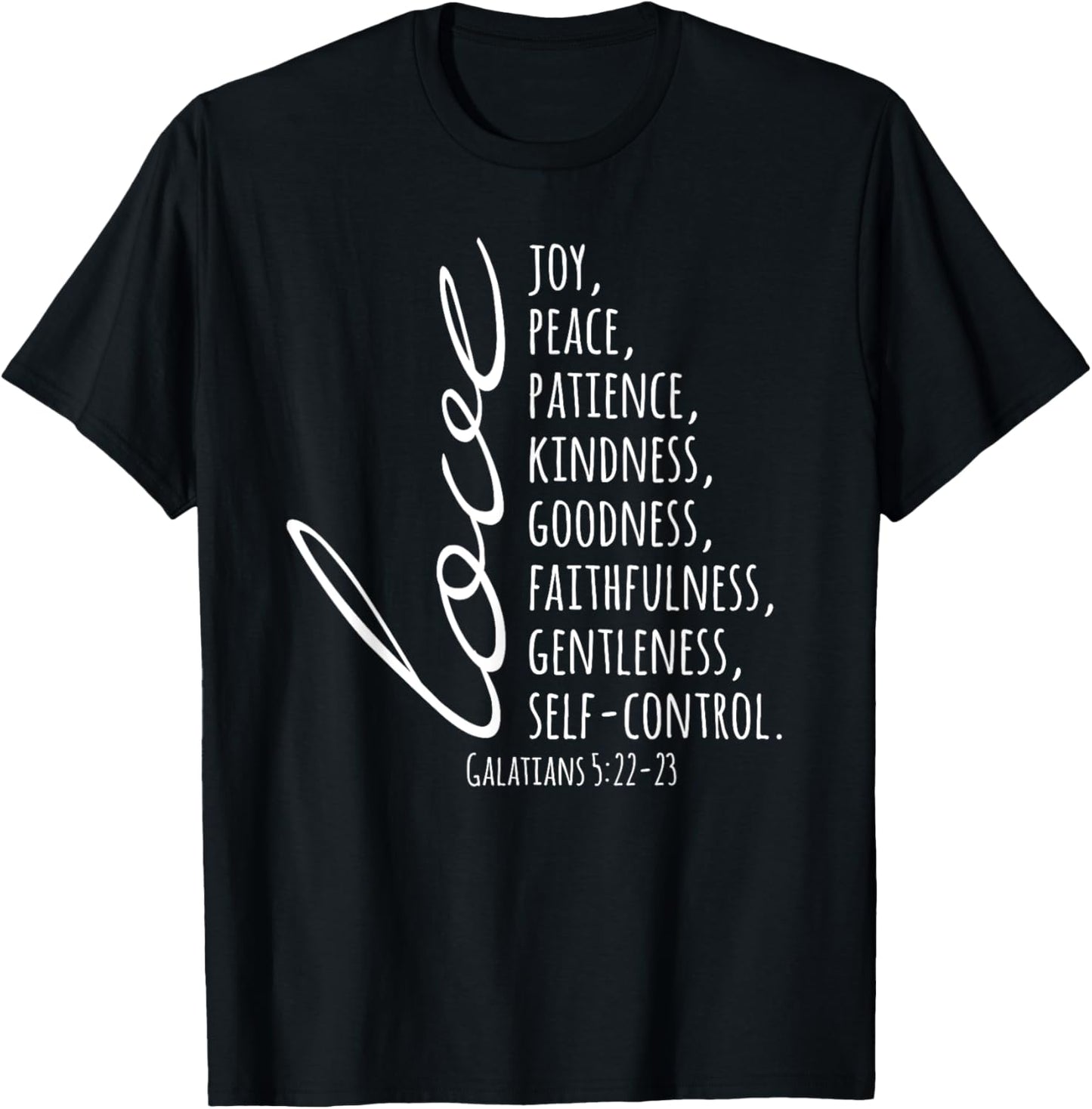 Inspiring Love Joy Peace Patience Christian Church Faith Pun T-Shirt - T-Shirt | Black