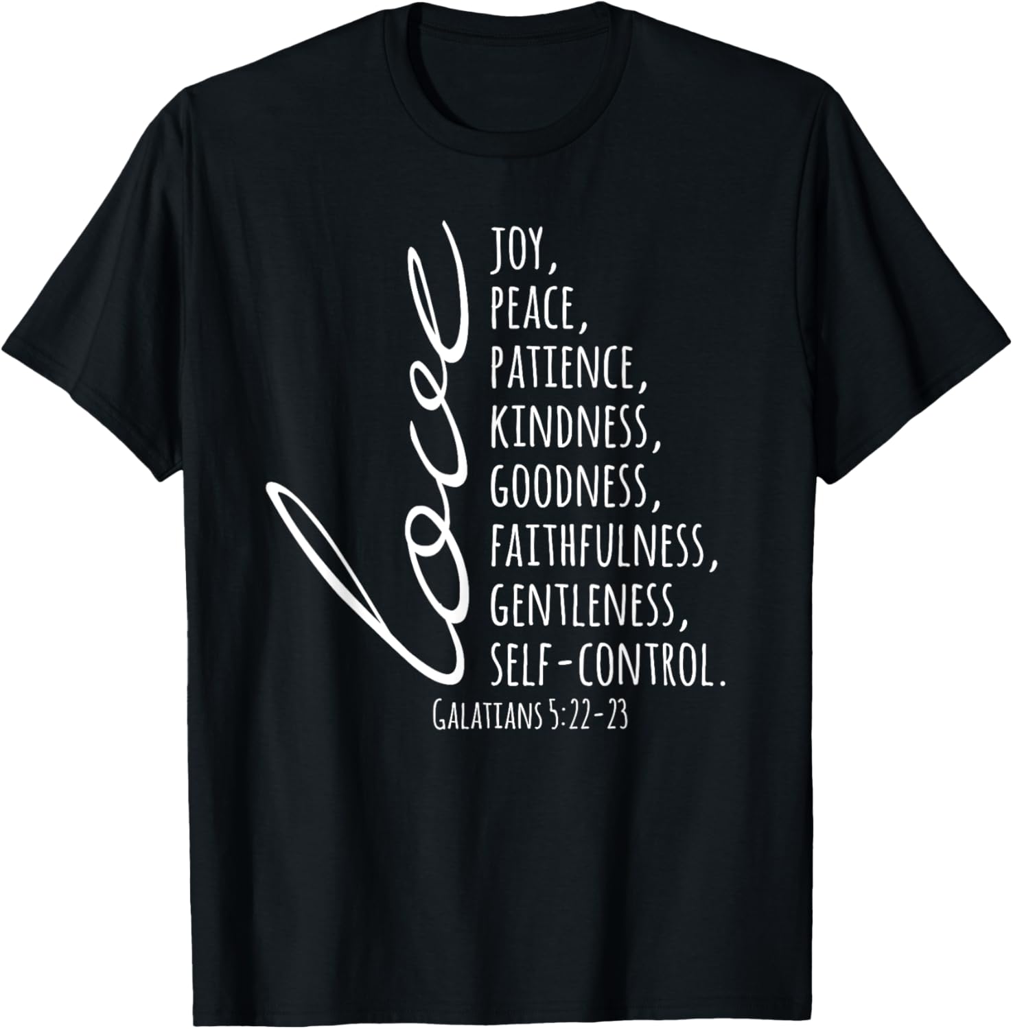 Inspiring Love Joy Peace Patience Christian Church Faith Pun T-Shirt - T-Shirt | Black