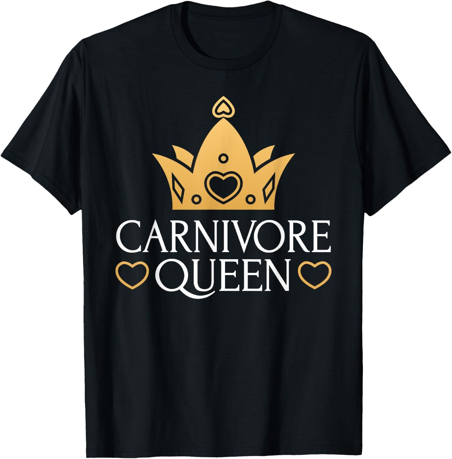 Carnivore Queen Meat Lover Cute Female Girl Woman Design T-Shirt - T-Shirt | Black