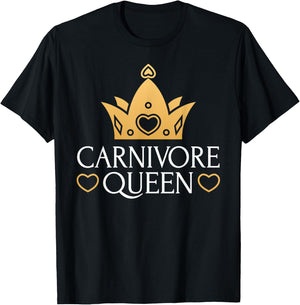 Carnivore Queen Meat Lover Cute Female Girl Woman Design T-Shirt - T-Shirt | Black
