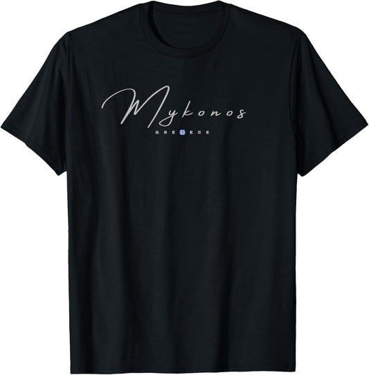 Mykonos Greece T-Shirt - T-Shirt | Black