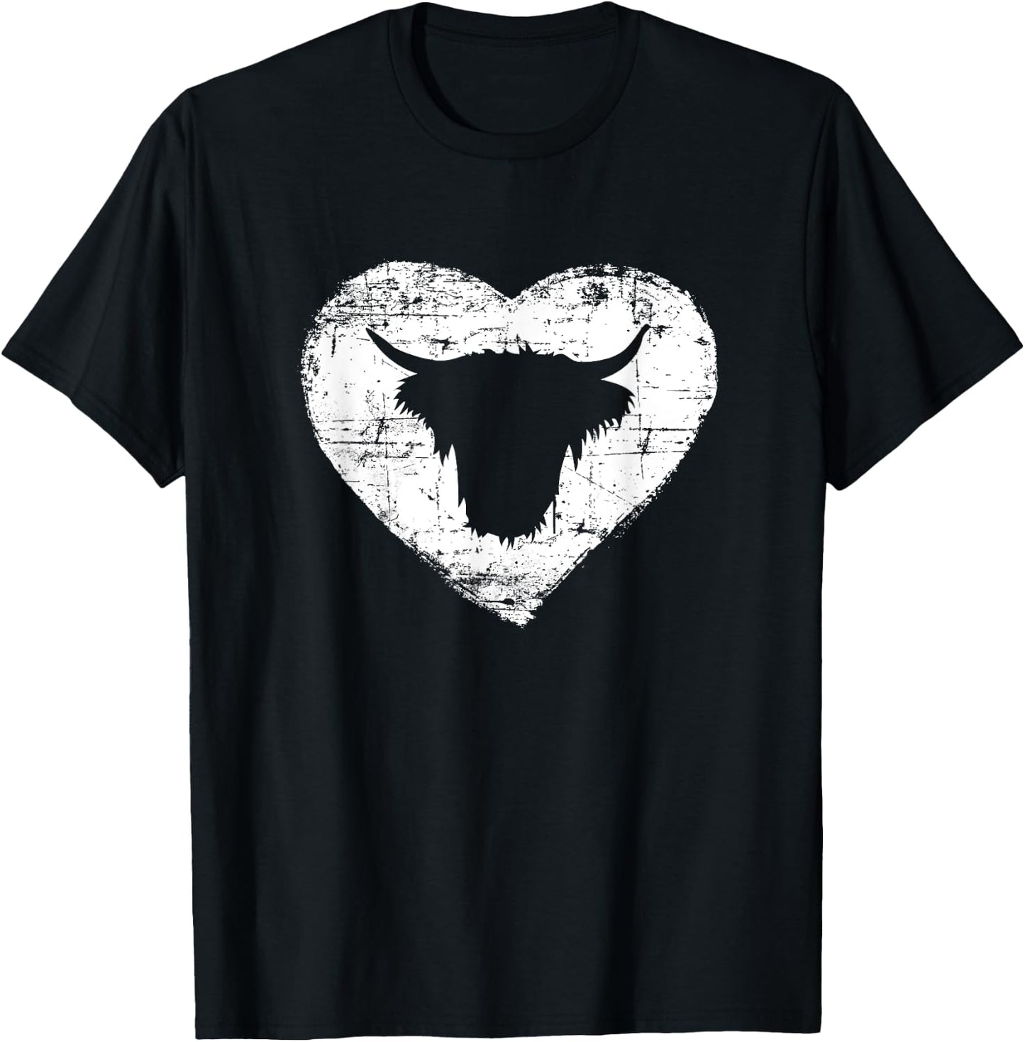 Cow Shirt | Love Shaggy Highland Cow Scotland T-Shirt - T-Shirt | Black