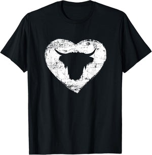 Cow Shirt | Love Shaggy Highland Cow Scotland T-Shirt - T-Shirt | Black