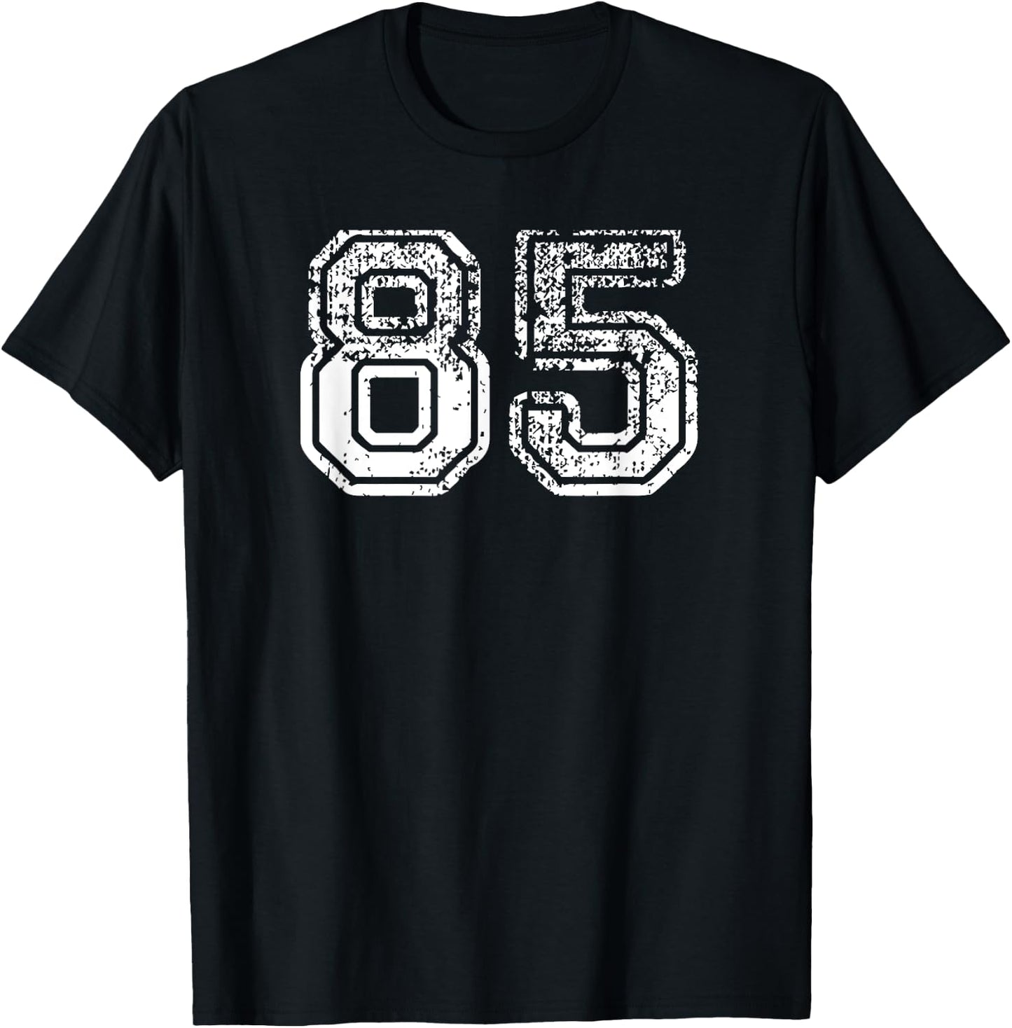 Number 85 Shirt Baseball Football Soccer Birthday Gift T-Shirt - T-Shirt | Black