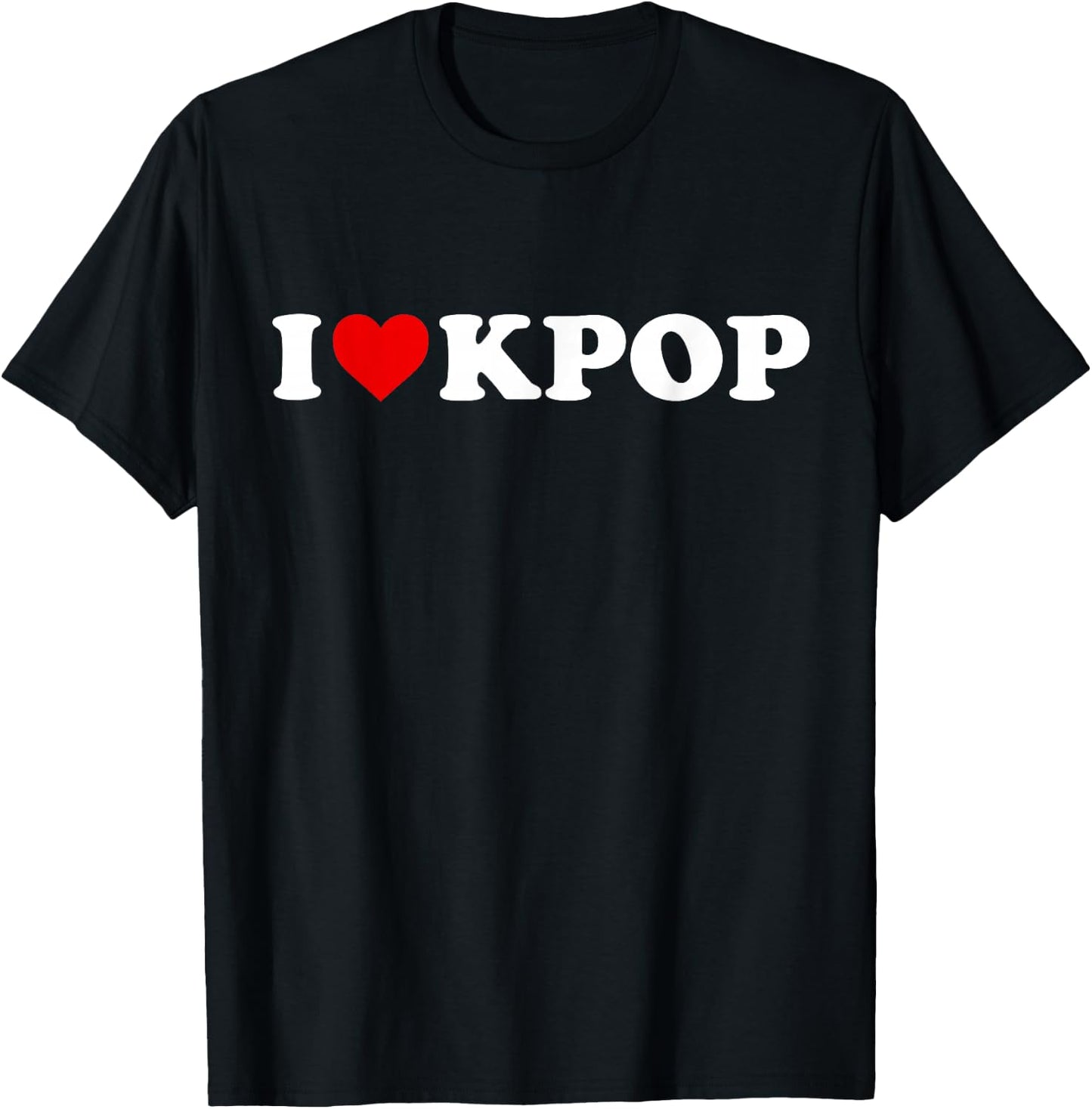 I Love Kpop - Heart K-pop T-Shirt - T-Shirt | Black