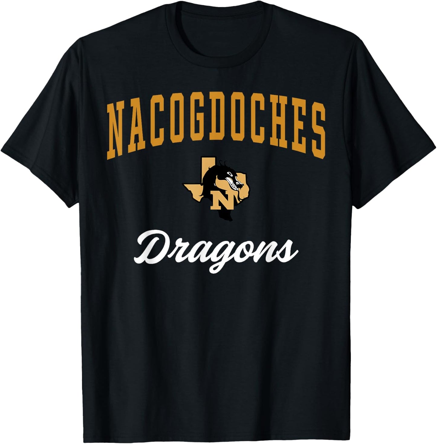 Nacogdoches High School Dragons C3 T-Shirt - T-Shirt | Black