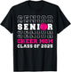 Senior Cheerleader Mom Cheer Class Of 2025 Graduation Women T-Shirt - T-Shirt | Black
