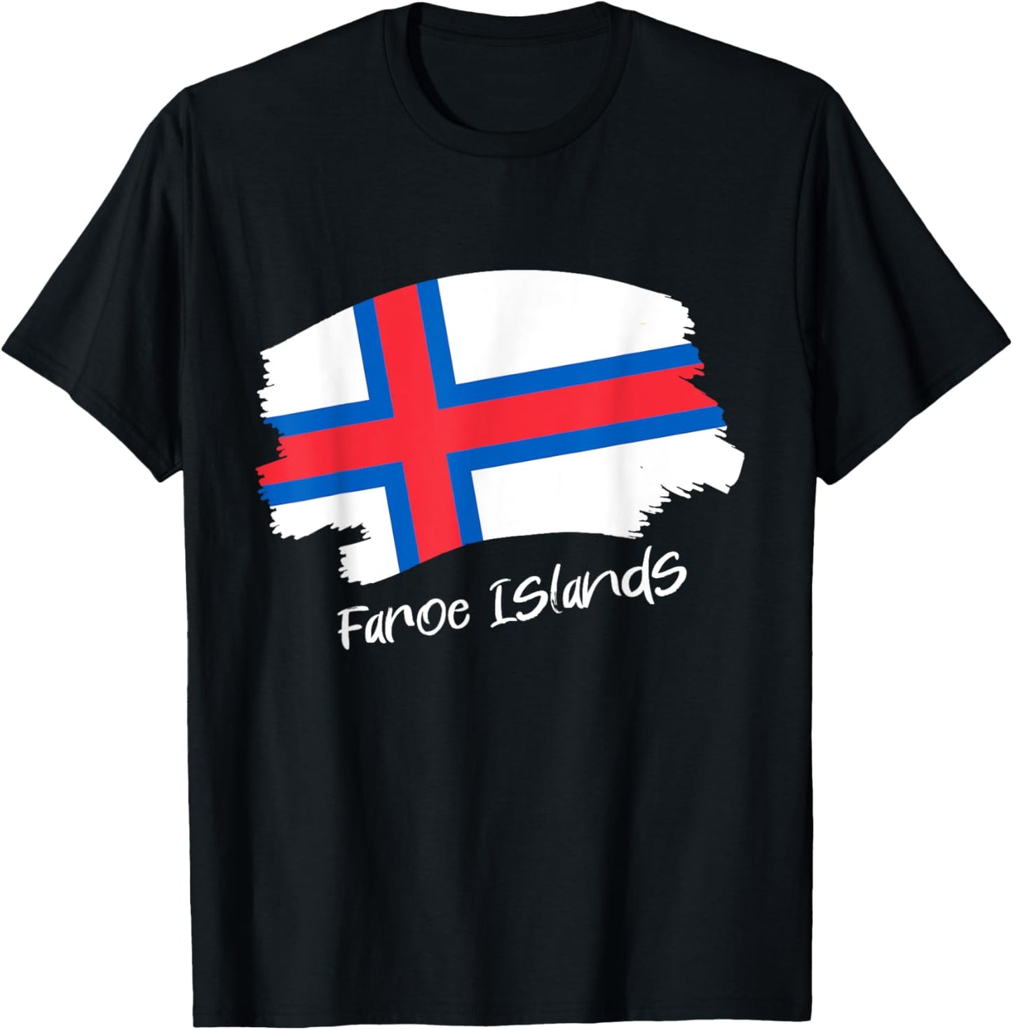 Färöische Flagge Färöer-Inseln Färöer T-Shirt - T-Shirt | Black