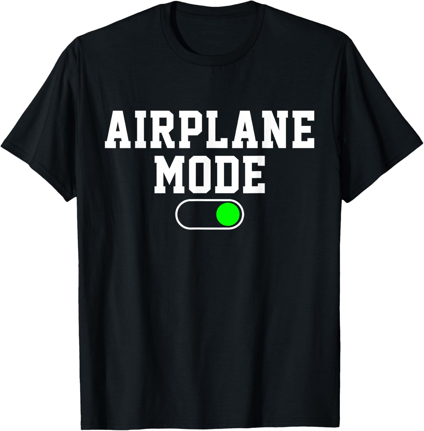 Airplane Mode On Vacation Summer T-Shirt - T-Shirt | Black