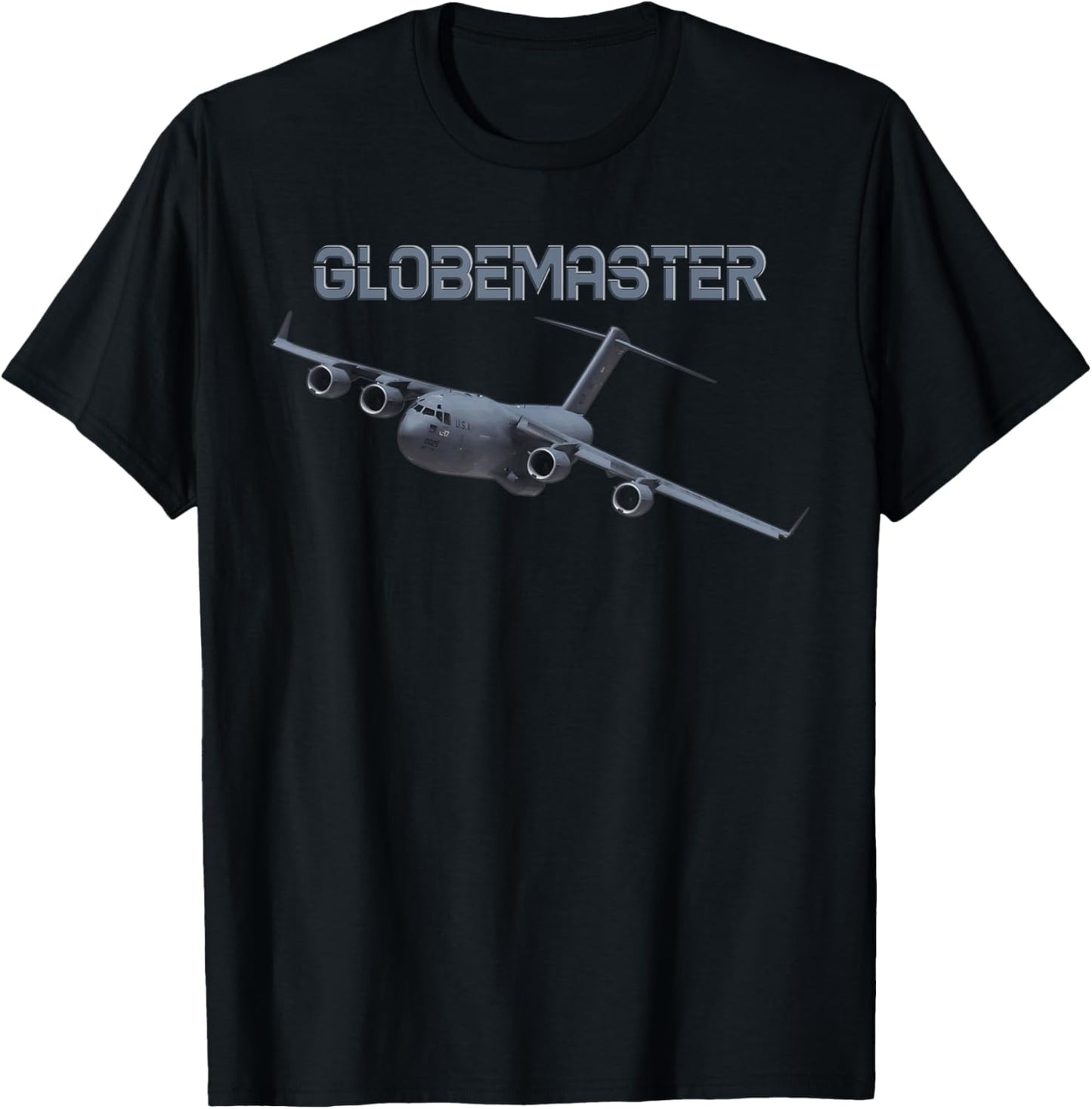 C-17 Globemaster US Military Aircraft T-Shirt - T-Shirt | Black