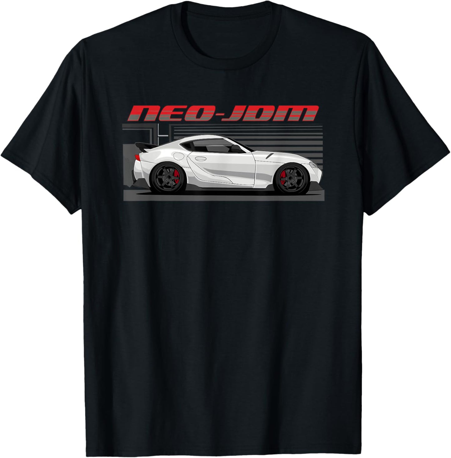 Neo-JDM White MK5 Car Graphic T-Shirt - T-Shirt | Black