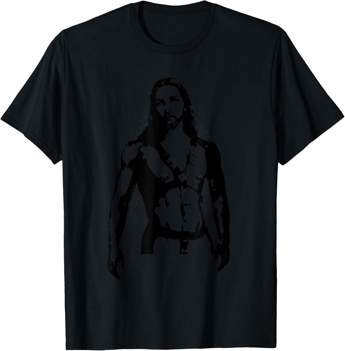 Sexy Jesus In BDSM Harness Gay Pride T-Shirt - T-Shirt | Black