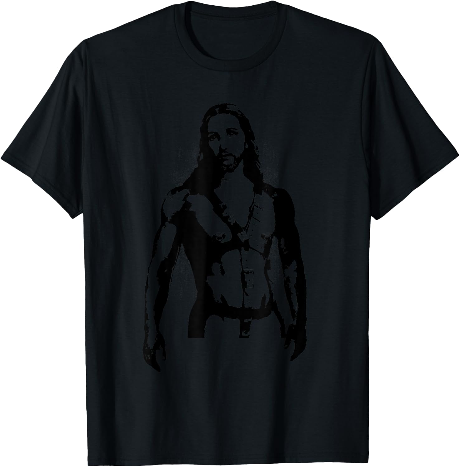Sexy Jesus In BDSM Harness Gay Pride T-Shirt - T-Shirt | Black