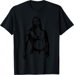 Sexy Jesus In BDSM Harness Gay Pride T-Shirt - T-Shirt | Black
