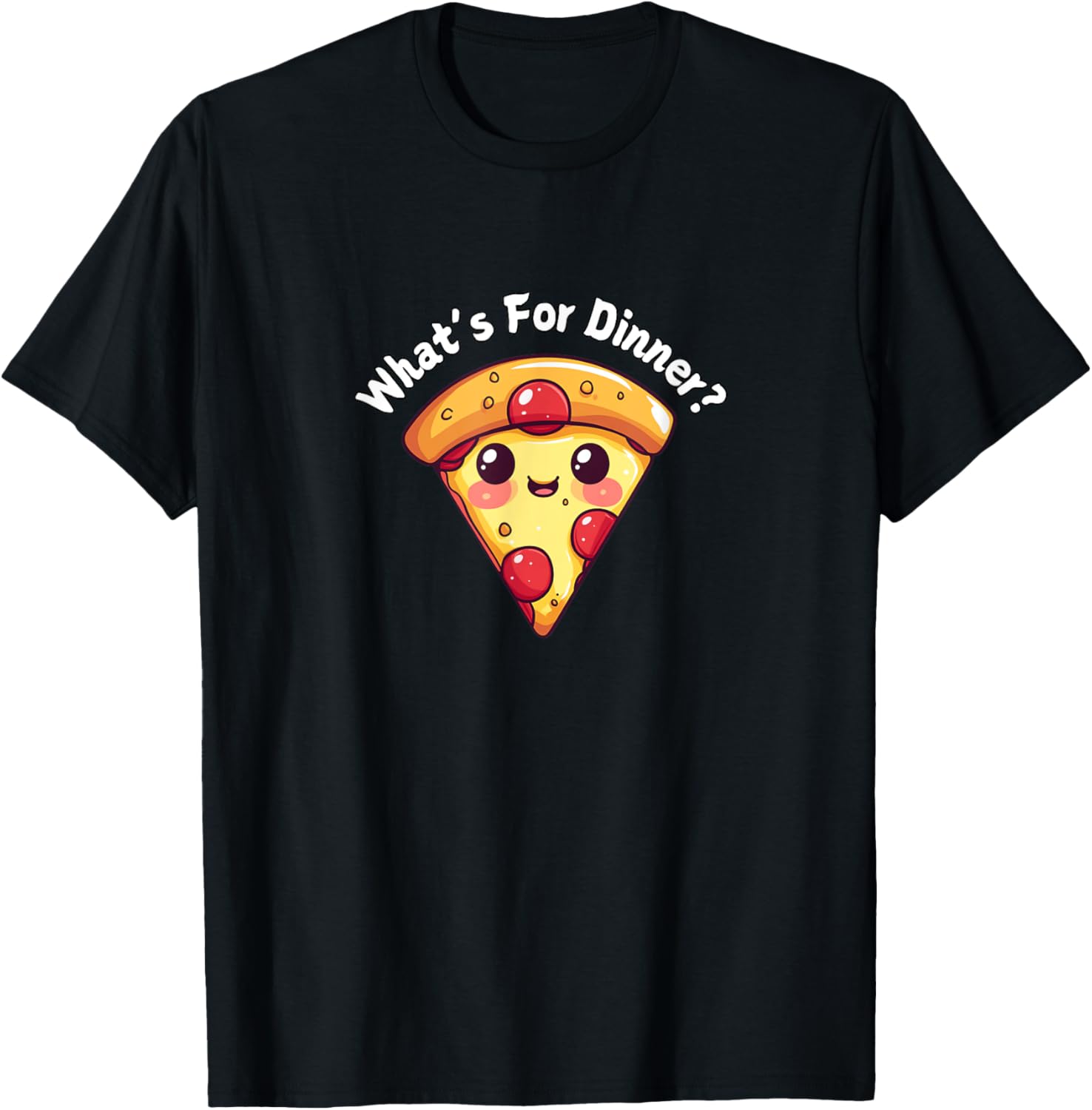 What's For Dinner? Pepperoni Pizza T-Shirt - T-Shirt | Black